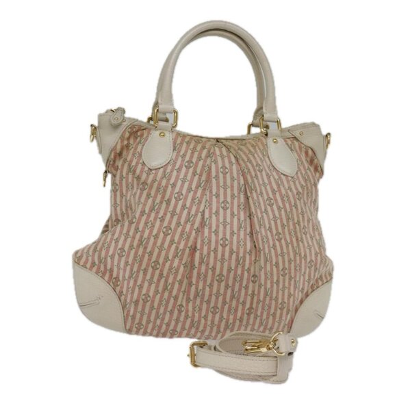 LOUIS VUITTON Mini Lin Croisette Marina PM Bag Pink White M95495 LV Auth 94959 - Picture 1 of 16